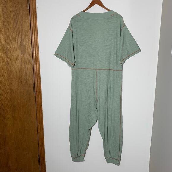 Womens Natural Life Charlie Jumpsuit Green Size M EUC! - Picture 3 of 3